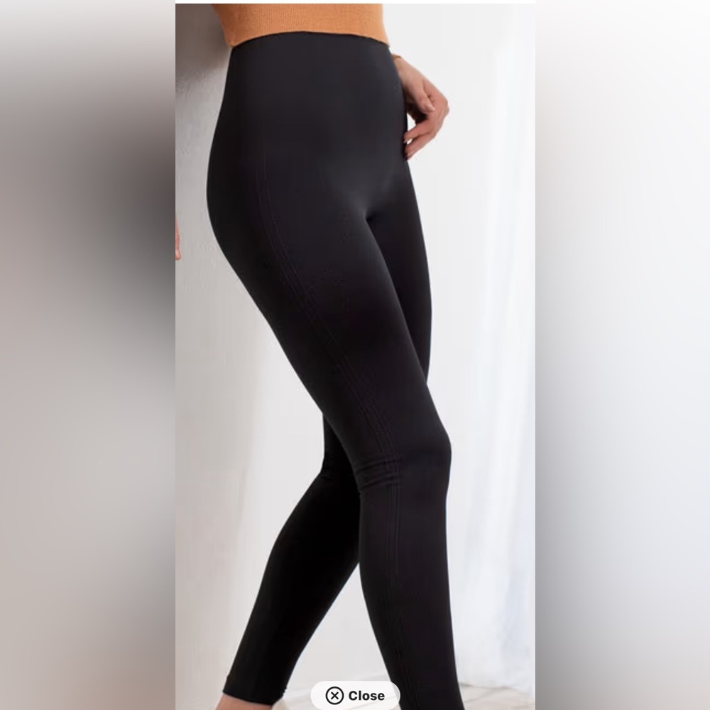 Shapermint Black High-Waisted Shapewear Leggings M